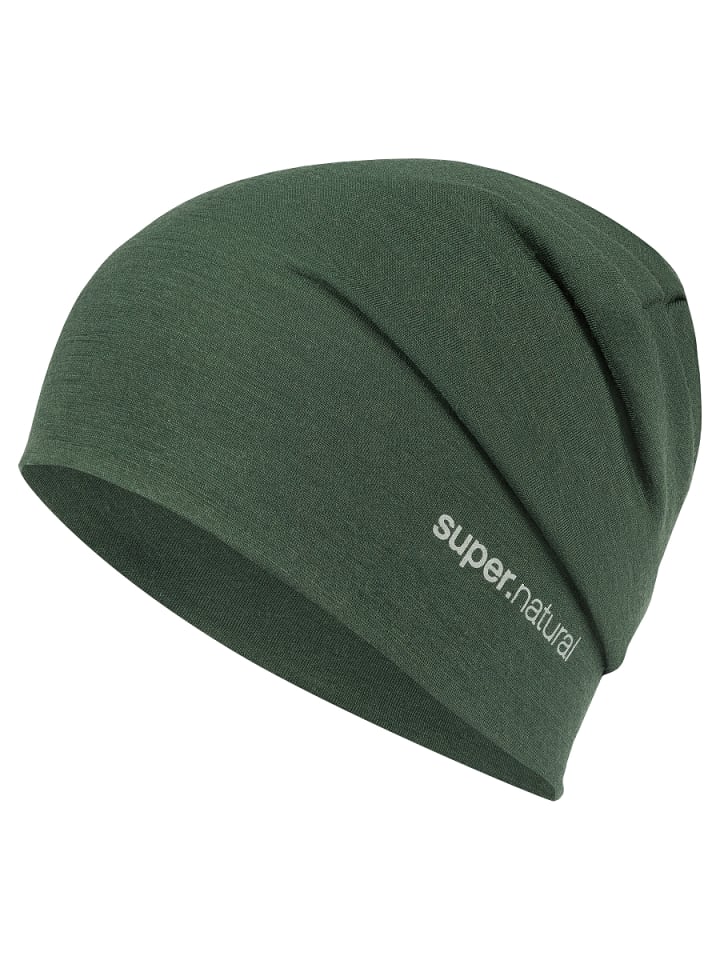 super.natural Merino Mütze EVERYDAY HAT in grün günstig kaufen onesize