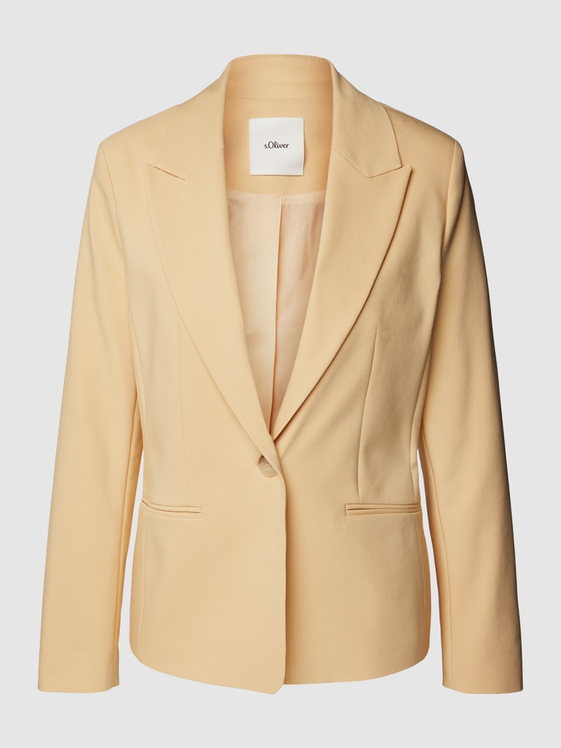 Blazer mit Reverskragen in gelb