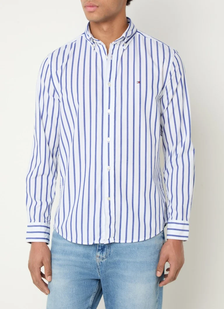 Tommy Hilfiger Flex majica regular fit s črtastim potiskom in logotipom