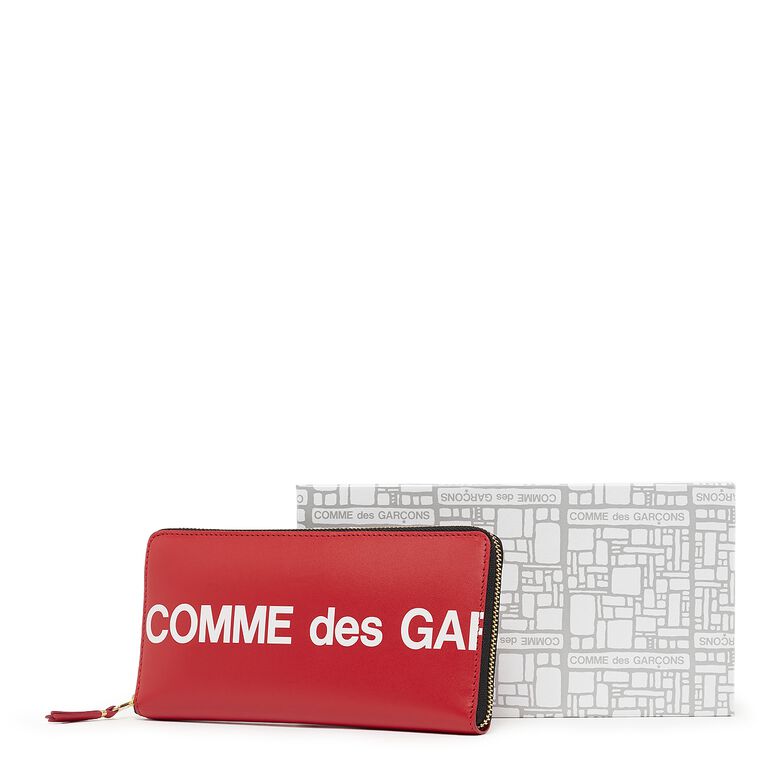 Comme des Garcons Wallet Huge Logo red