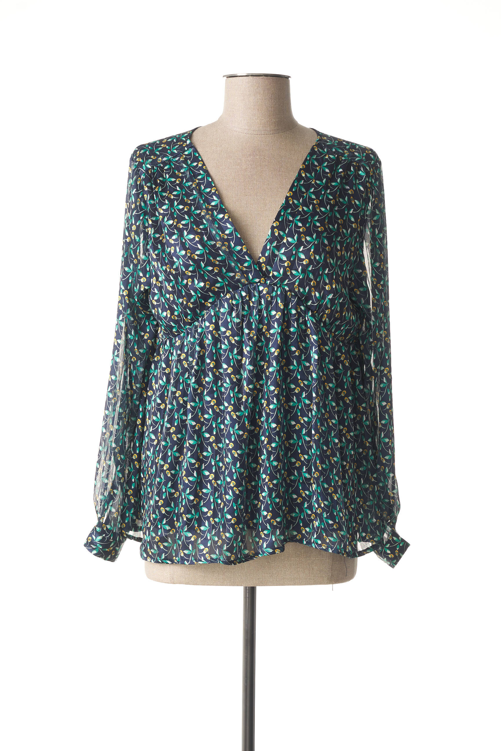By One Tuniquemanchelongue Femme couleur bleu