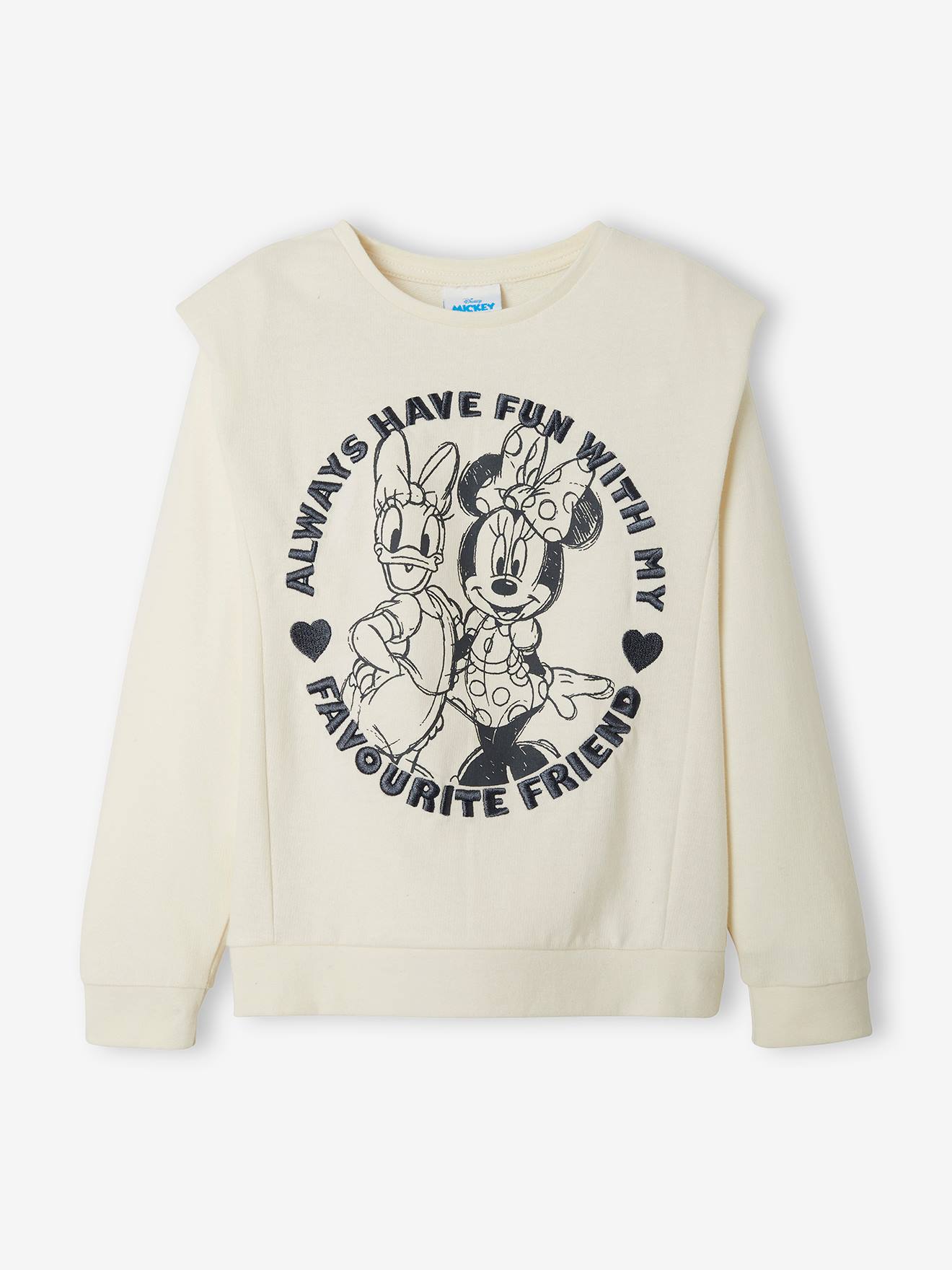 Sweat à épaulettes fille Minnie & Friends® beige clair animé