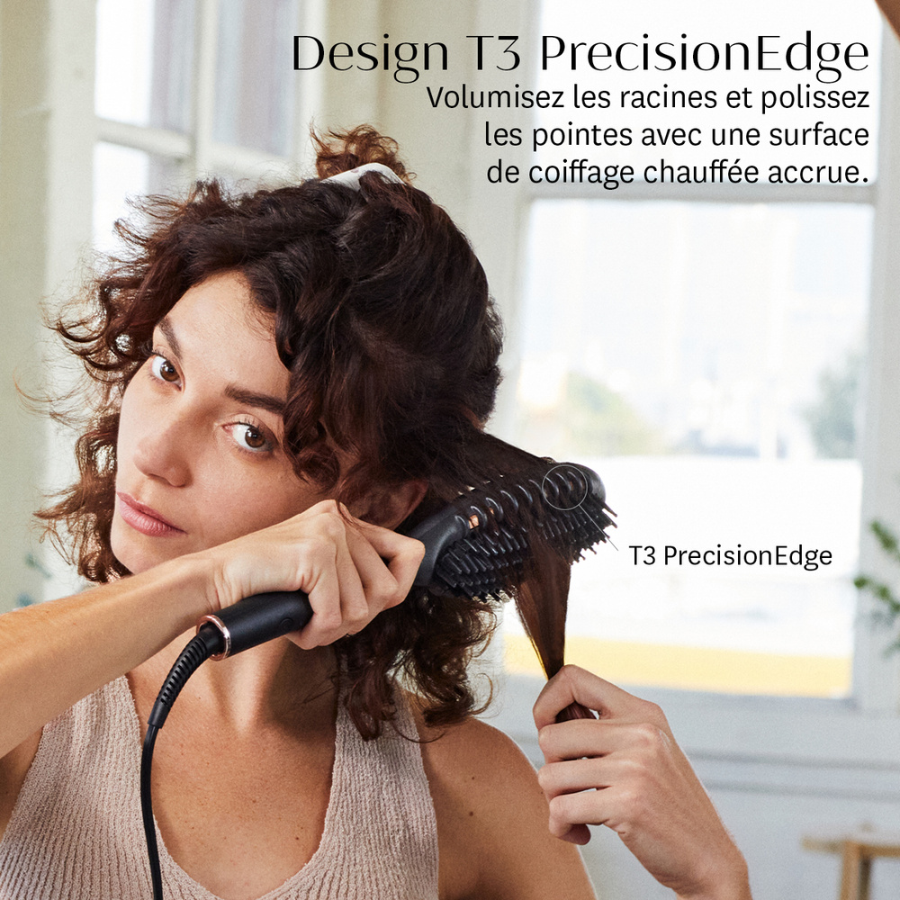 T3 Edge Heated smoothing & styling brush Brosse chauffante lissante