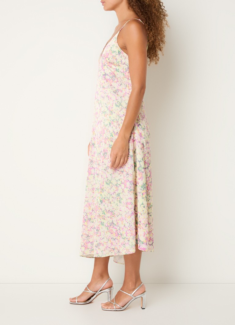 Vestido midi cruzado para mujer de French Connection con detalles plisados