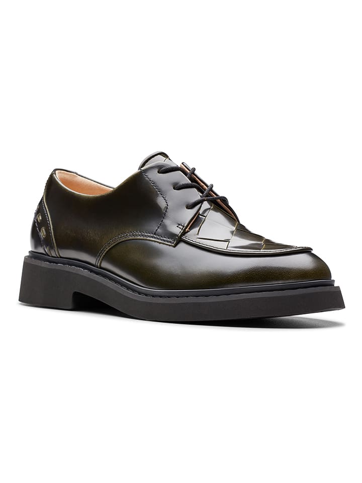 Clarks Leder-Schnürschuhe ''Splend Weave'' in Braun günstig kaufen