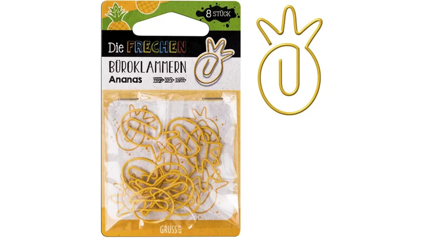 GRUSS & CO Büroklammern »Ananas«