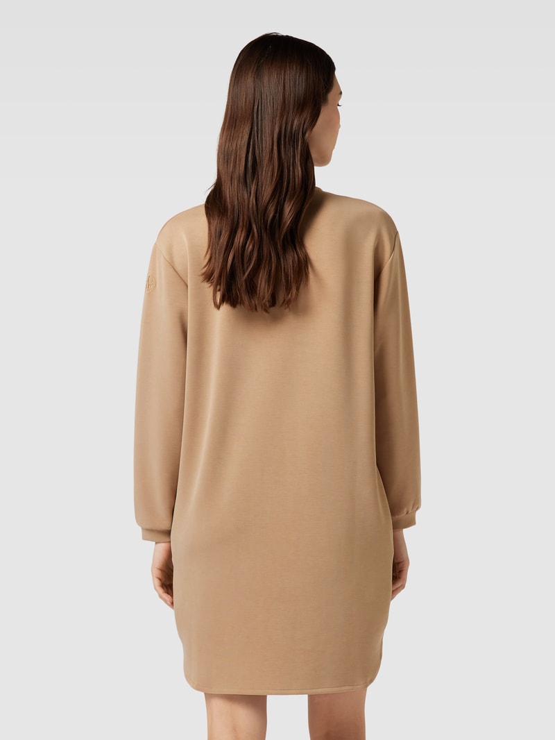 Sweatkleid in Minilänge in camel