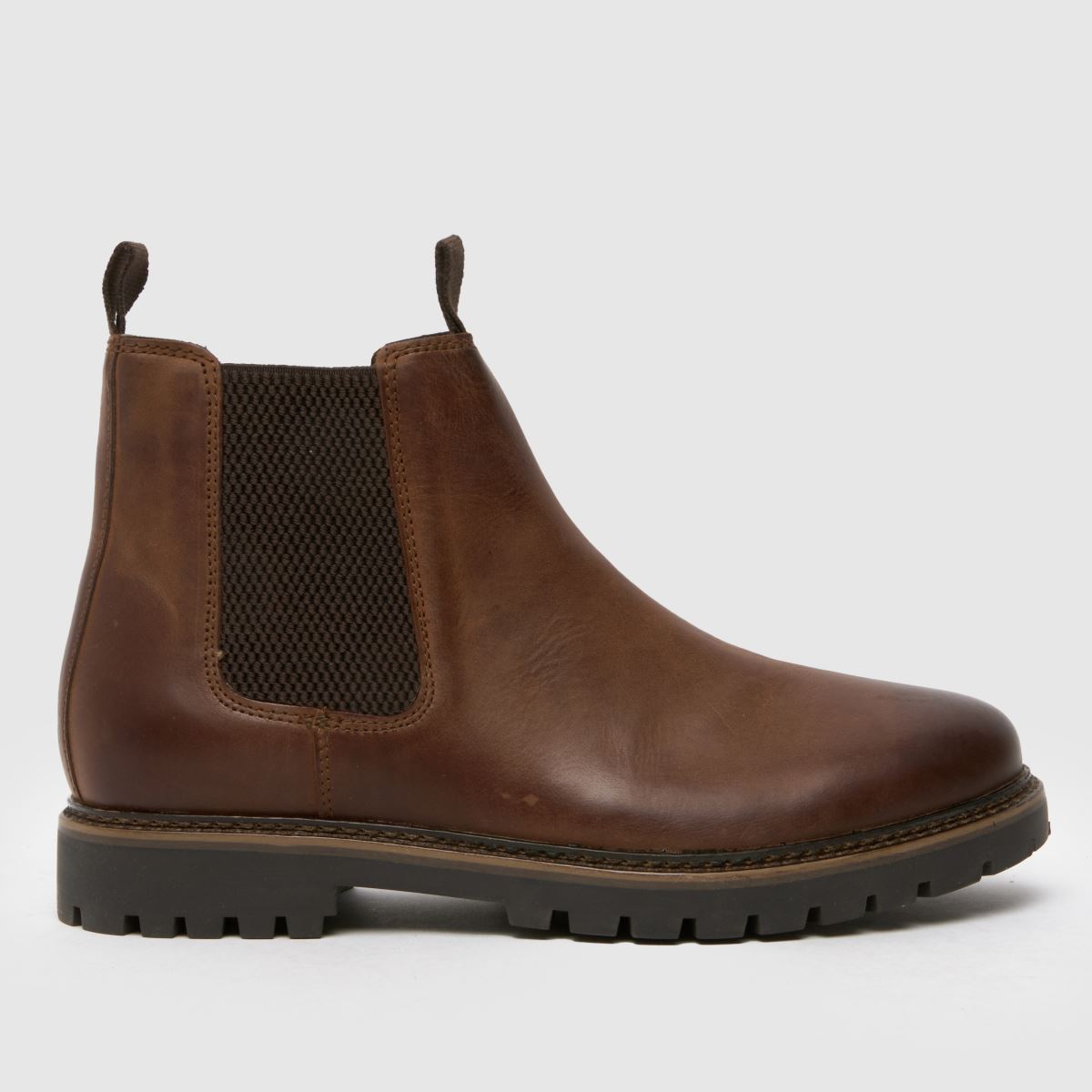 Schuh Wide Fit Dawson bőr csizma barna színben