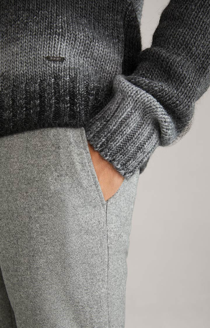 Rollkragenpullover Bores in Schwarz meliert