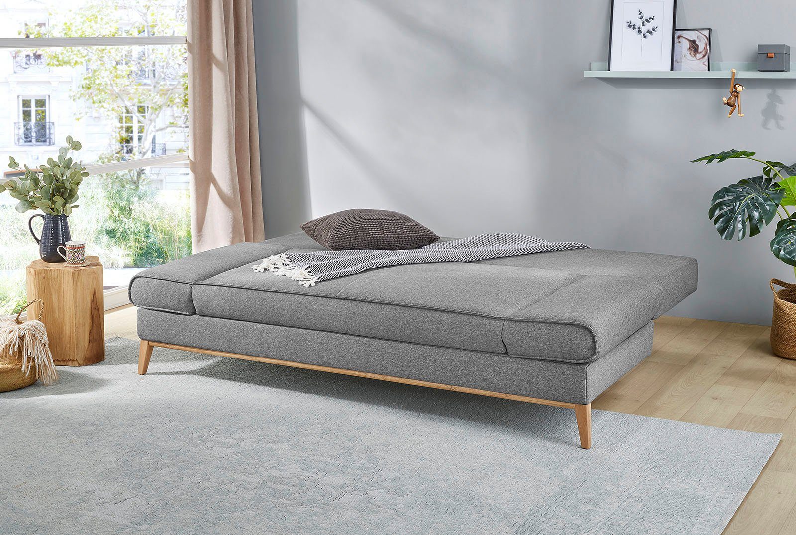 Jockenhöfer Gruppe Schlafsofa Yann, inklusive Bettfunktion, Stauraum/Bettkasten, verstellbare Armlehnen