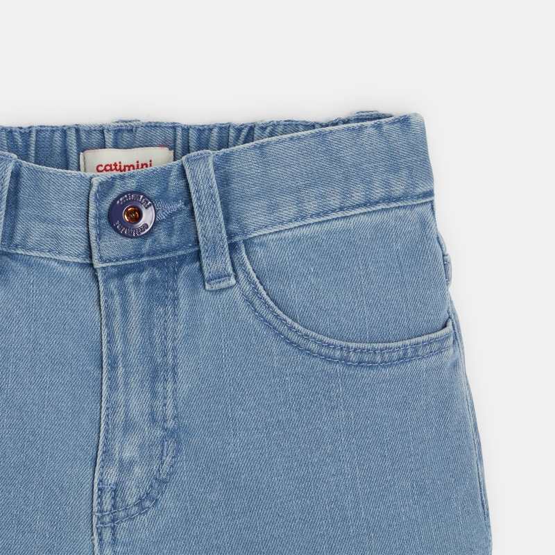 Short fille en jean bleu délavé Catimini