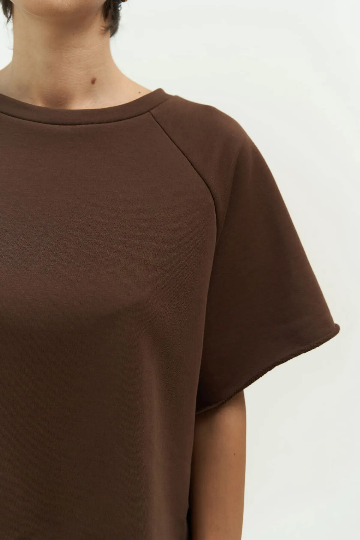 MAİ COLLECTİON  Vero Brown Crop-Trainingsanzug-Set