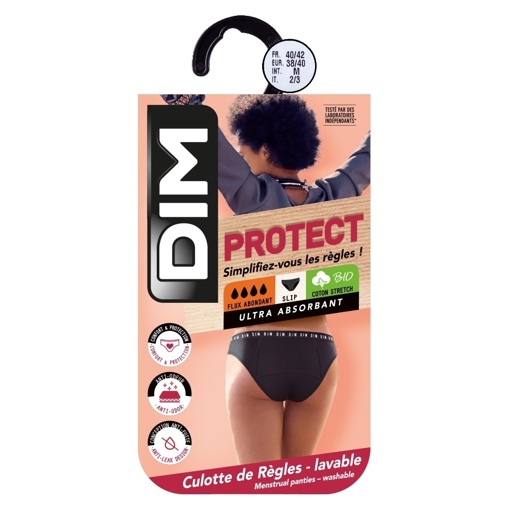 DIM Culotte Menstruelle Lavable en Coton Bio Flux Abondant Slip