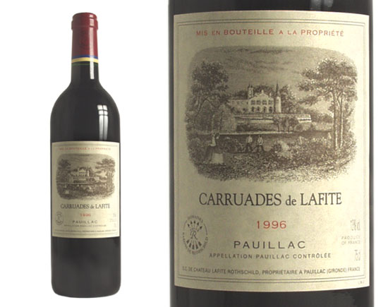 Carruades de Lafite Rouge 1996, Second Vin du ChâteauLafite-Rothschild Bordeaux Pauillac