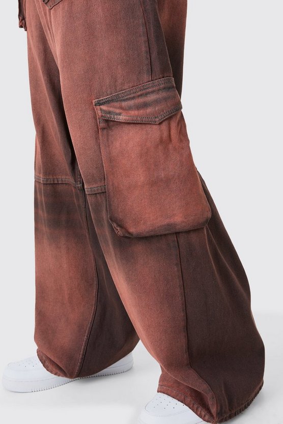 Tall Overdyed Parachute Cargo Jeans