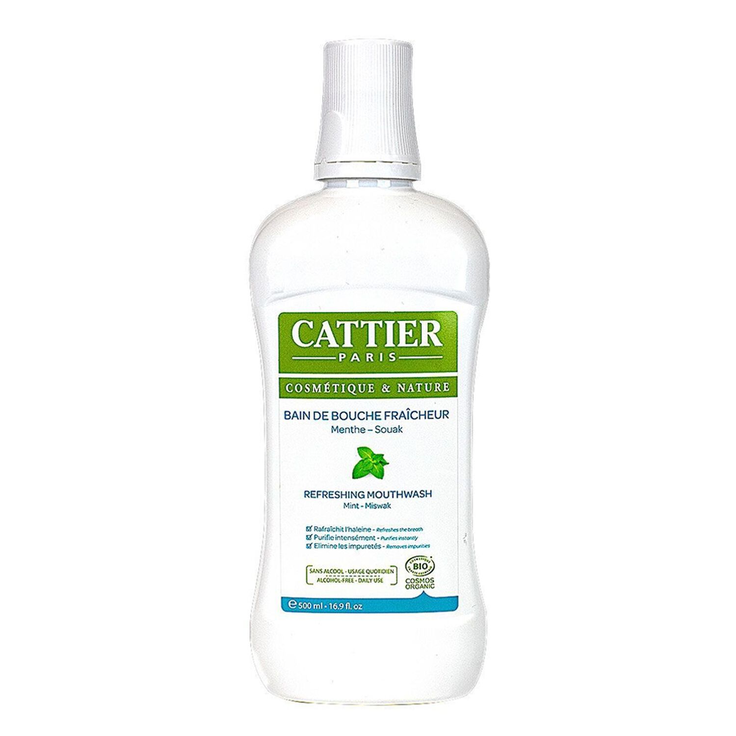 Cattier Bain de Bouche Fraîcheur Menthe & Souak 500 ml