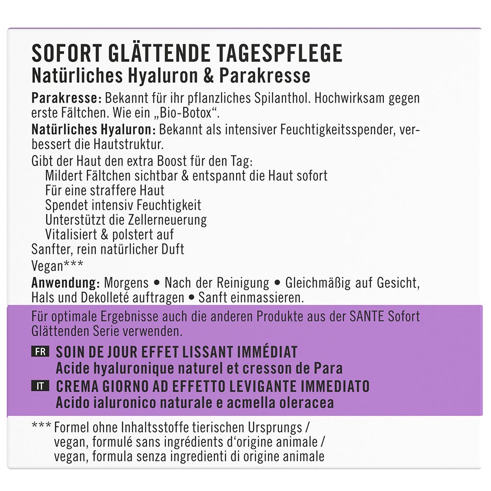 SANTE sofort glättende Tagespflege 50 ml