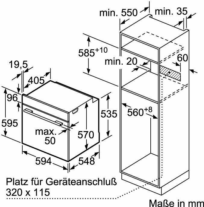 NEFF Einbaubackofen N 30 B1DCA0AN0, mit Teleskopauszug nachrüstbar, CircoTherm®-Heißluft