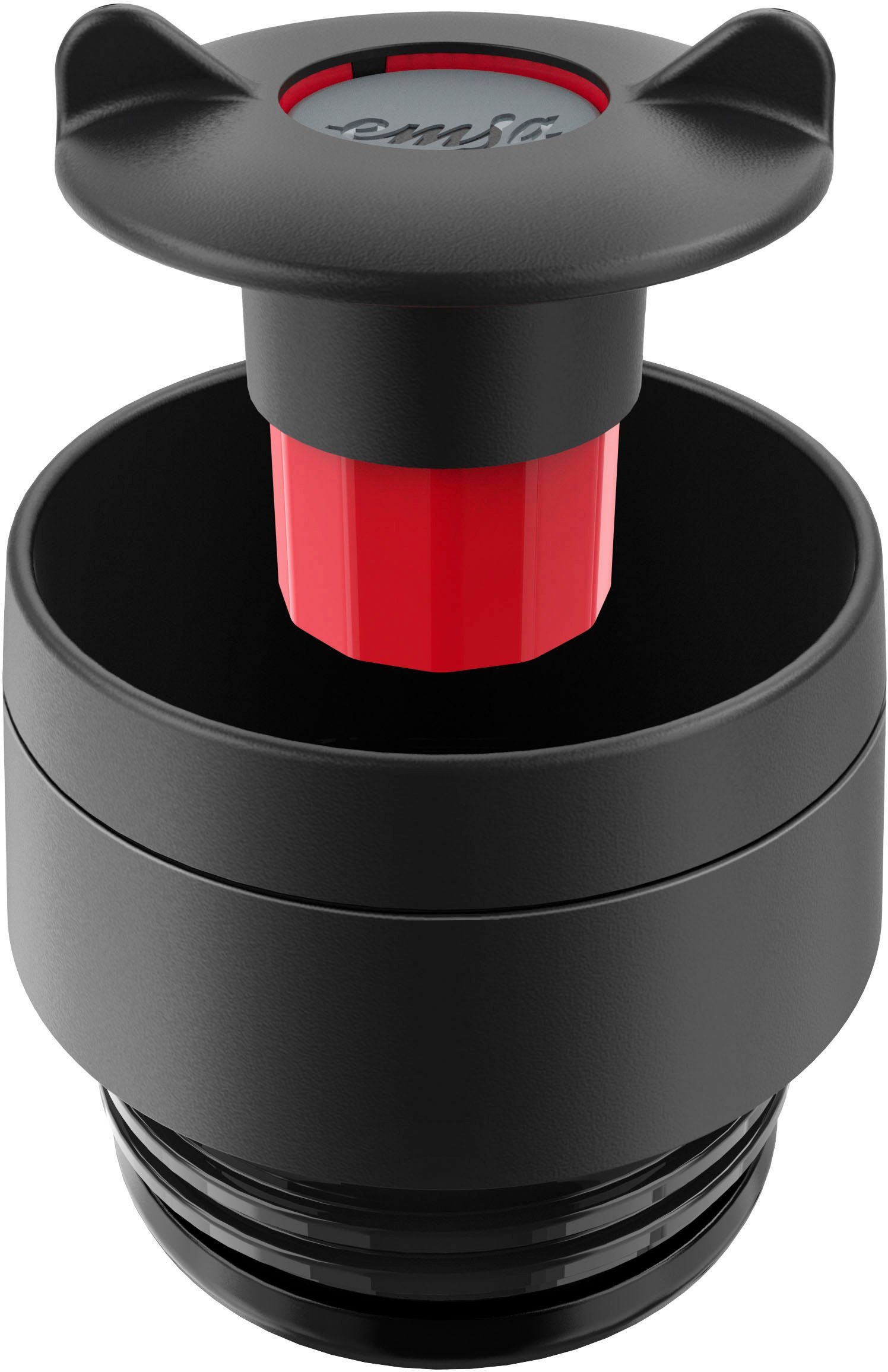Emsa Thermobecher Travel Mug Classic, Edelstahl, Kunststoff, Silikon, 6h heiß, 12h kalt, 100% dicht, spülmaschinenfest, 360°-Trinköffnung