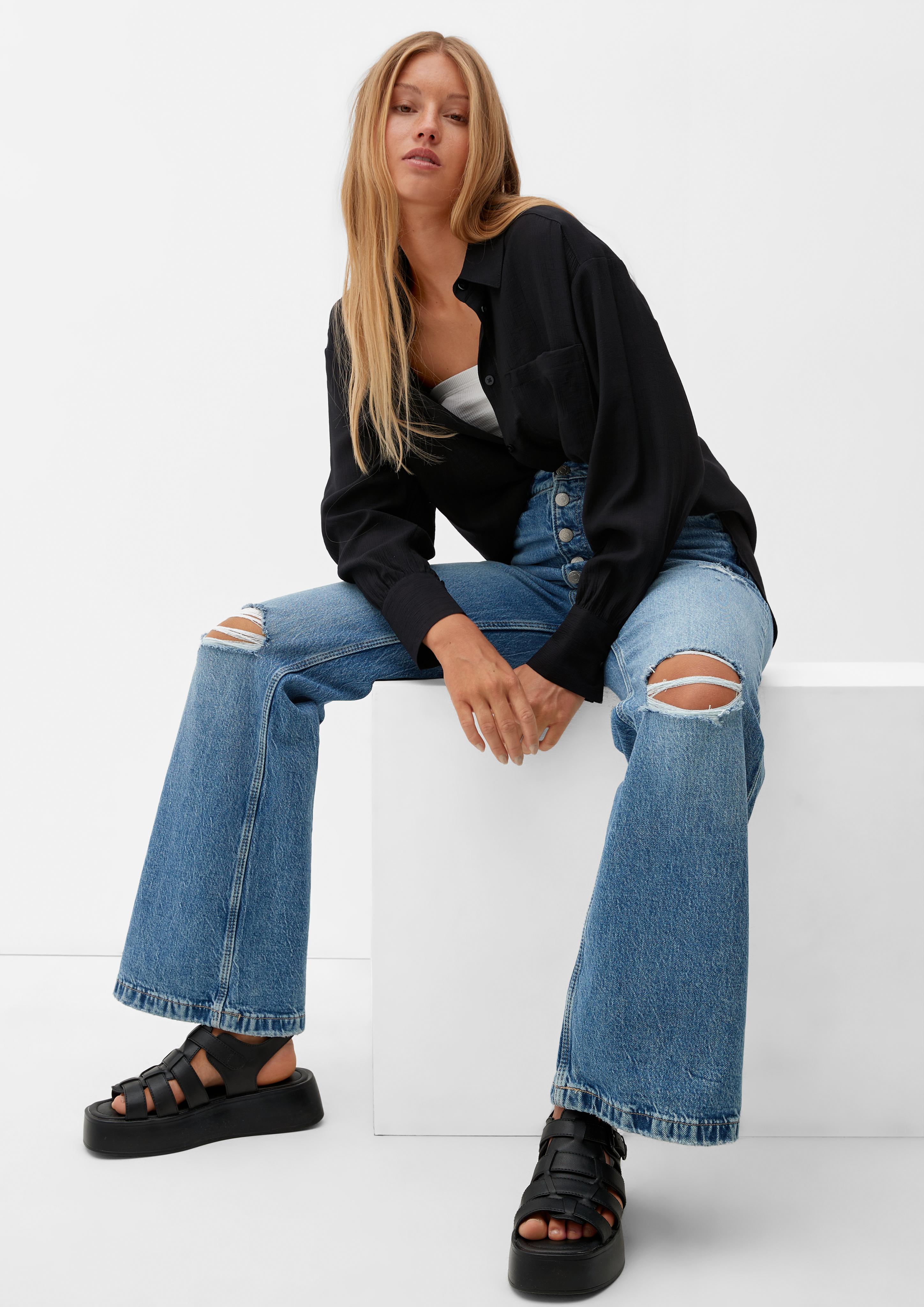 Crêpe-Bluse aus Viskosemix  2126817-9999