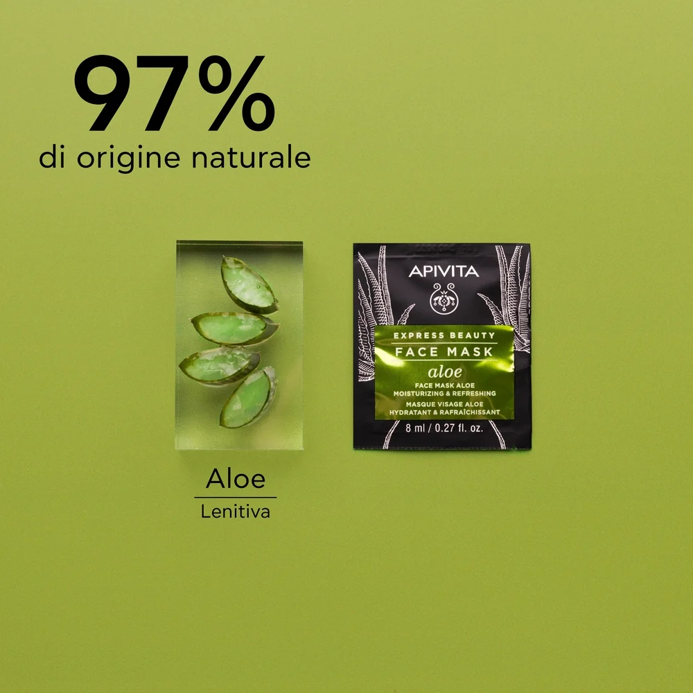 Express Beauty - Hydratačná a osviežujúca pleťová maska s aloe vera - Hydratačná pleťová maska