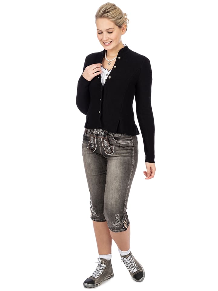 AlpSpur Strickjacke BIOSTYLE2 in schwarz günstig kaufen
