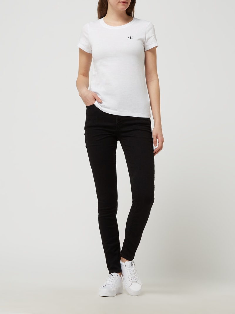 Skinny Fit High Rise Jeans mit Stretch-Anteil  in schwarz