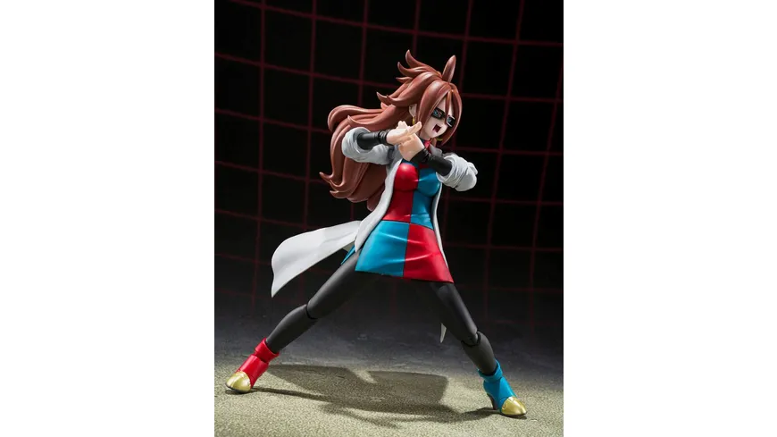 Dragon Ball FighterZ S.H. Figuarts Actionfigur Android 21 (Lab Coat) 15 cm, Anime Figur