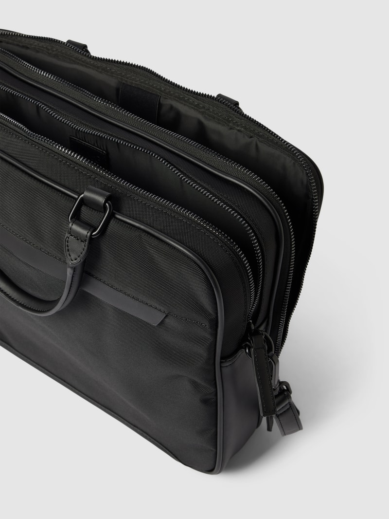 Laptoptasche mit abnehmbarem Schulterriemen in schwarz