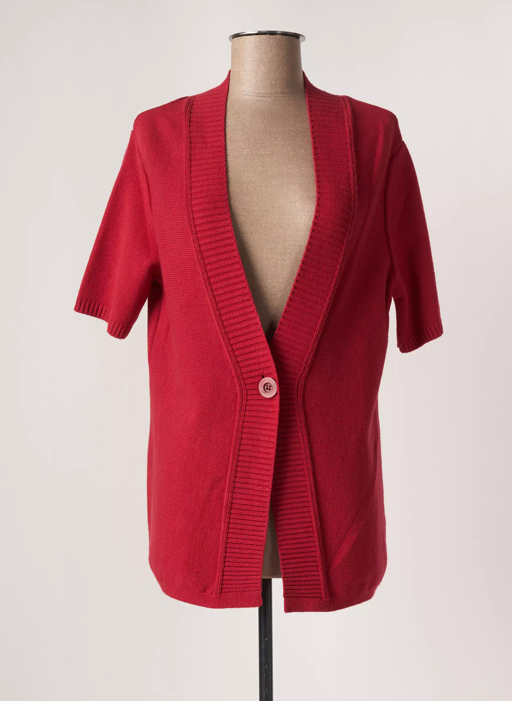 Lebek Gilets Manches Courtes Femme couleur rouge
