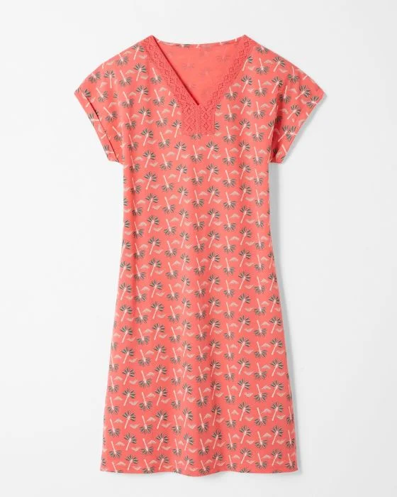 Chemise de nuit dentelle pur coton peigné