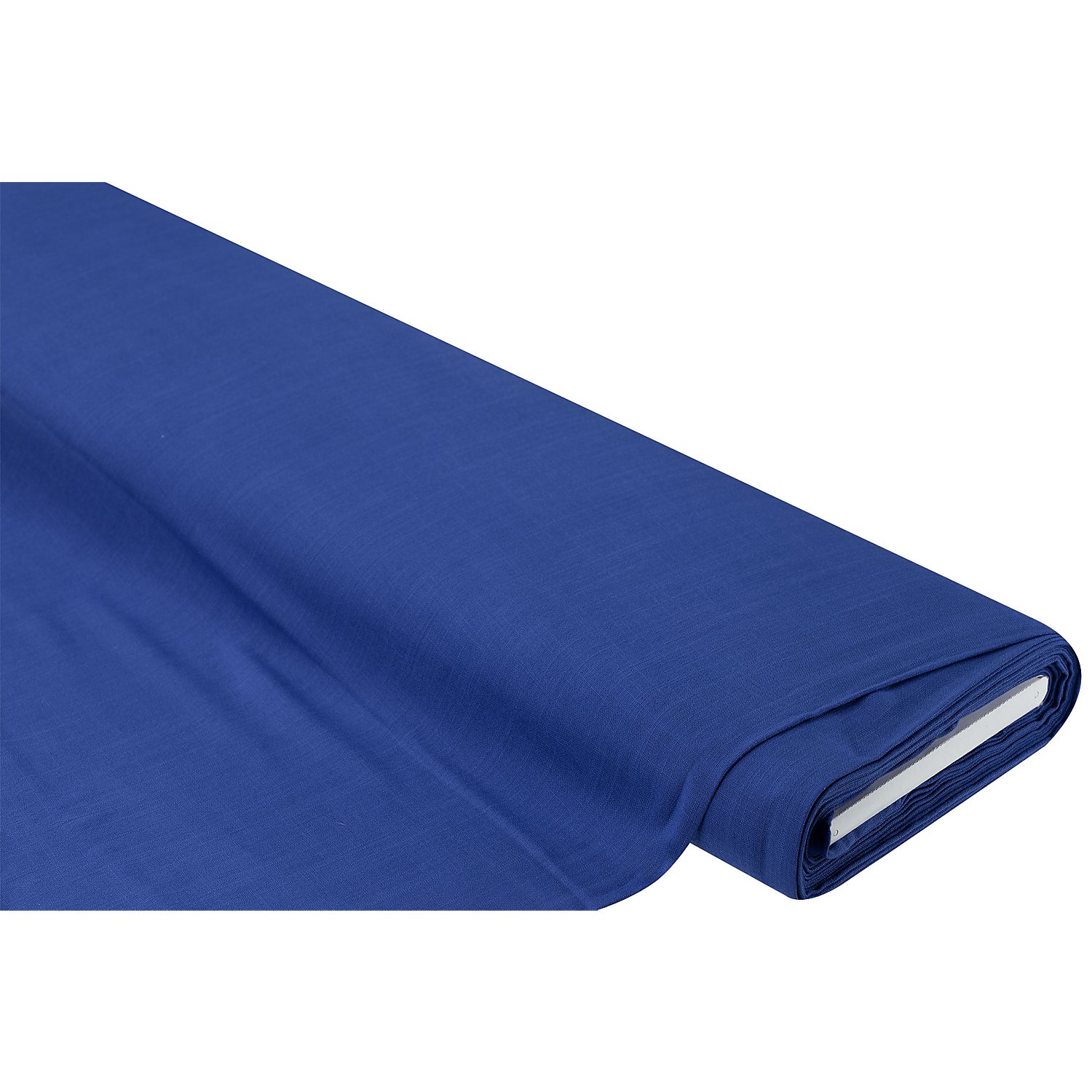 Viskose-Blusenstoff mit Leinen, royalblau