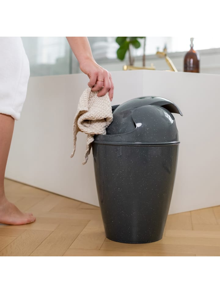 koziol DEL M - Schwingdeckeleimer 12l in recycled ash grey günstig kaufen onesize