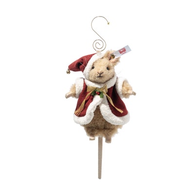 Santa Maus Ornament, 12 cm, beige