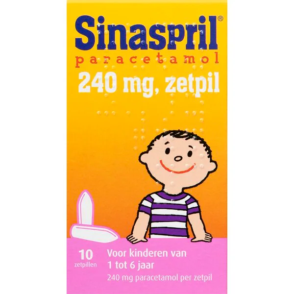 Sinaspril Paracetamol 240 mg supozitorije - 10 komada