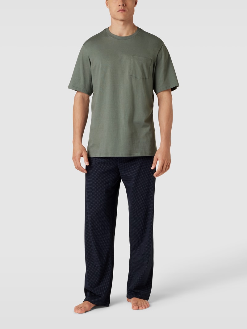 Pyjama aus Baumwolle Modell 'Essentials Nightwear' in stein