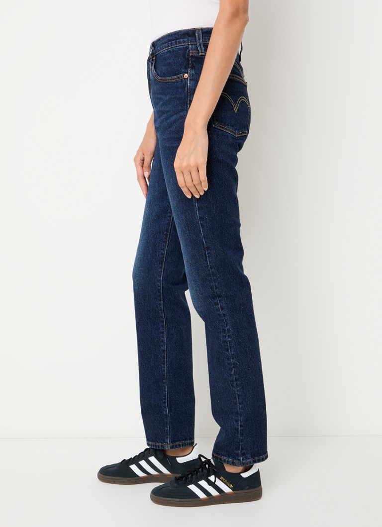 Blugi Levi's 501 cu talie înaltă și croială dreaptă, într-o nuanță închisă