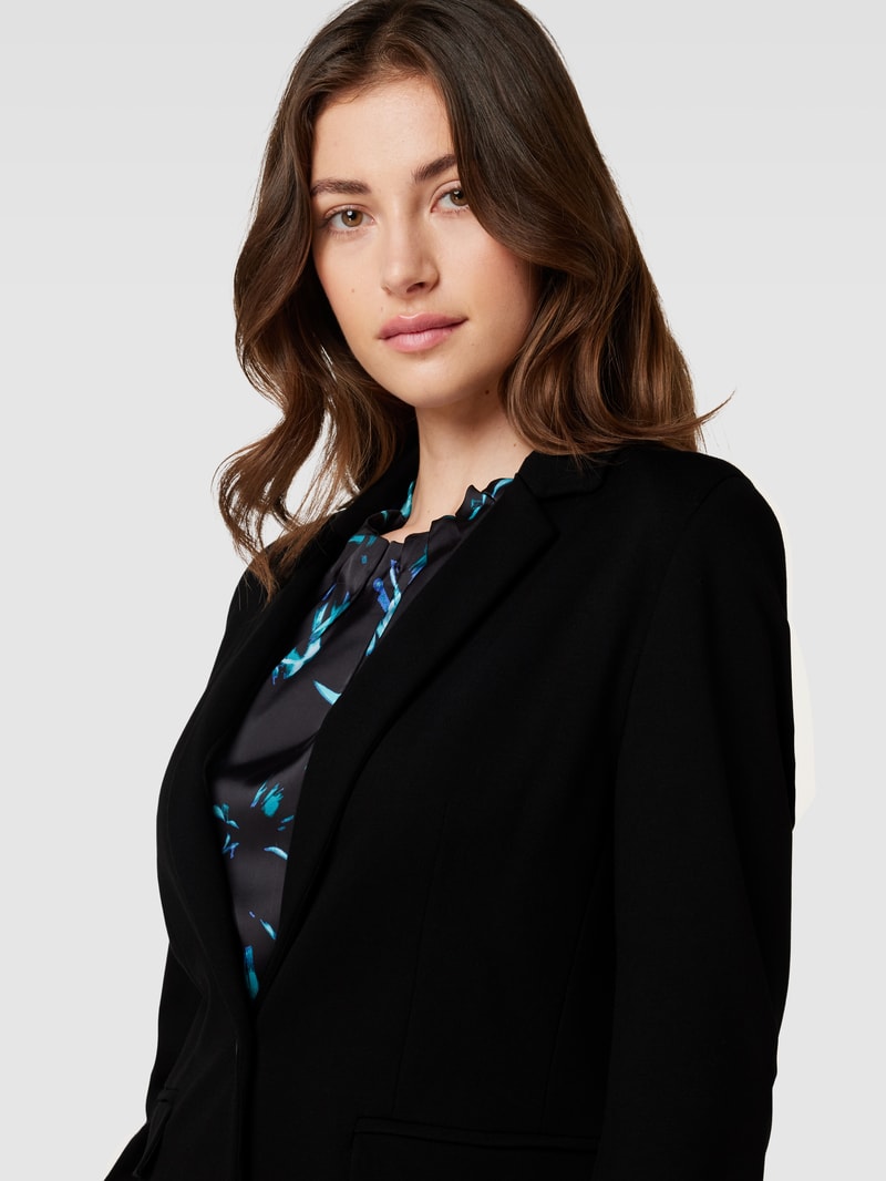 Longblazer mit Knopfverschluss in schwarz