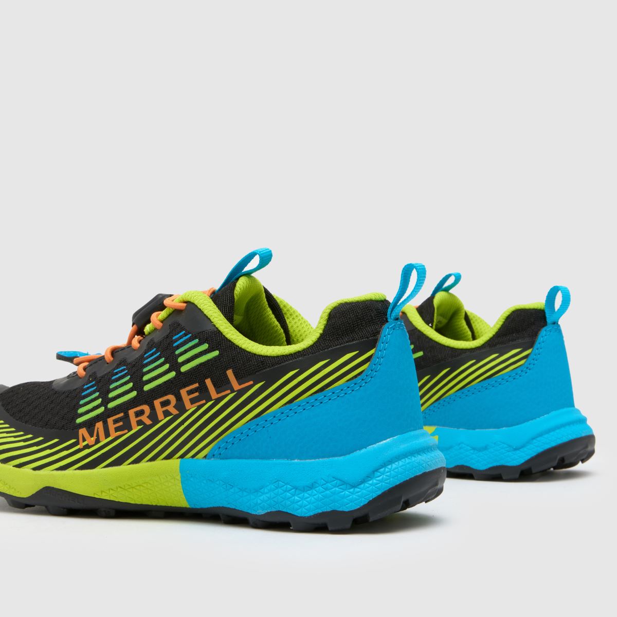 Merrell marinblå och gröna Agility Peak-skor för pojkar och juniorer