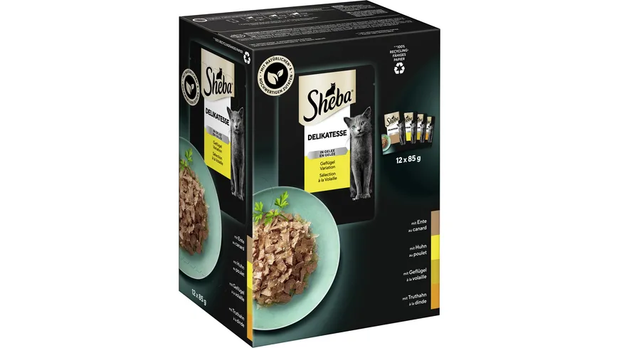 SHEBA® Delikatesse in Gelee Geflügel Variation Portionsbeutel 1020 g