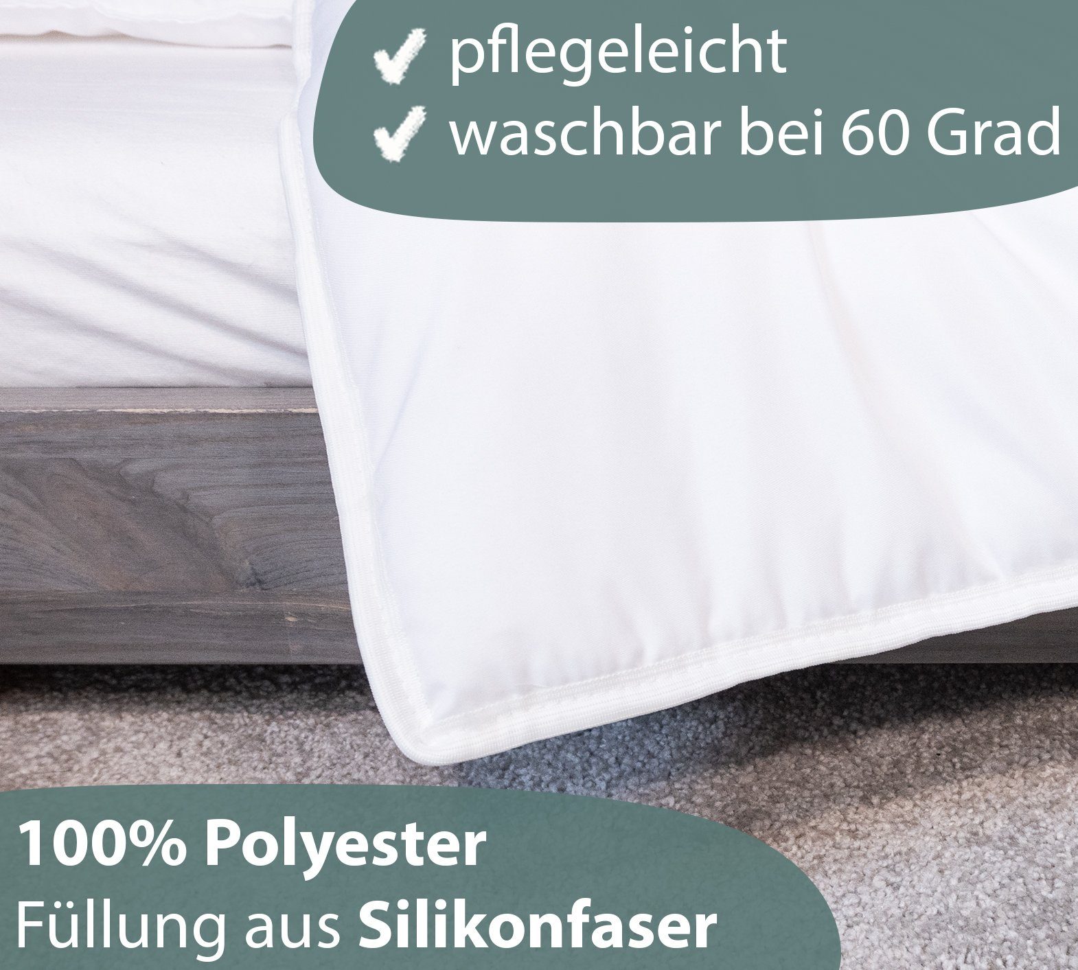 Kinderbettdecke + Kopfkissen, LUCA PREMIUM, Alcube, Füllung: 100% Silikonfaser, Bezug: 100% Baumwolle, 4-Jahreszeiten Kinderbettenset 2-teilig Bettdecken Set für Jahreszeit