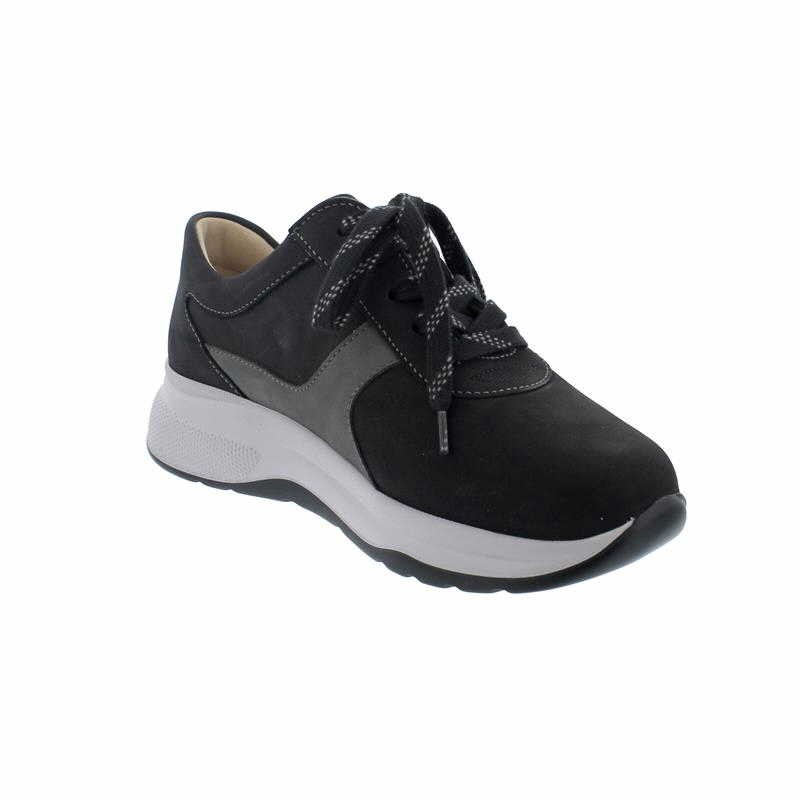 FINN COMFORT Komfort Schnürer schwarz