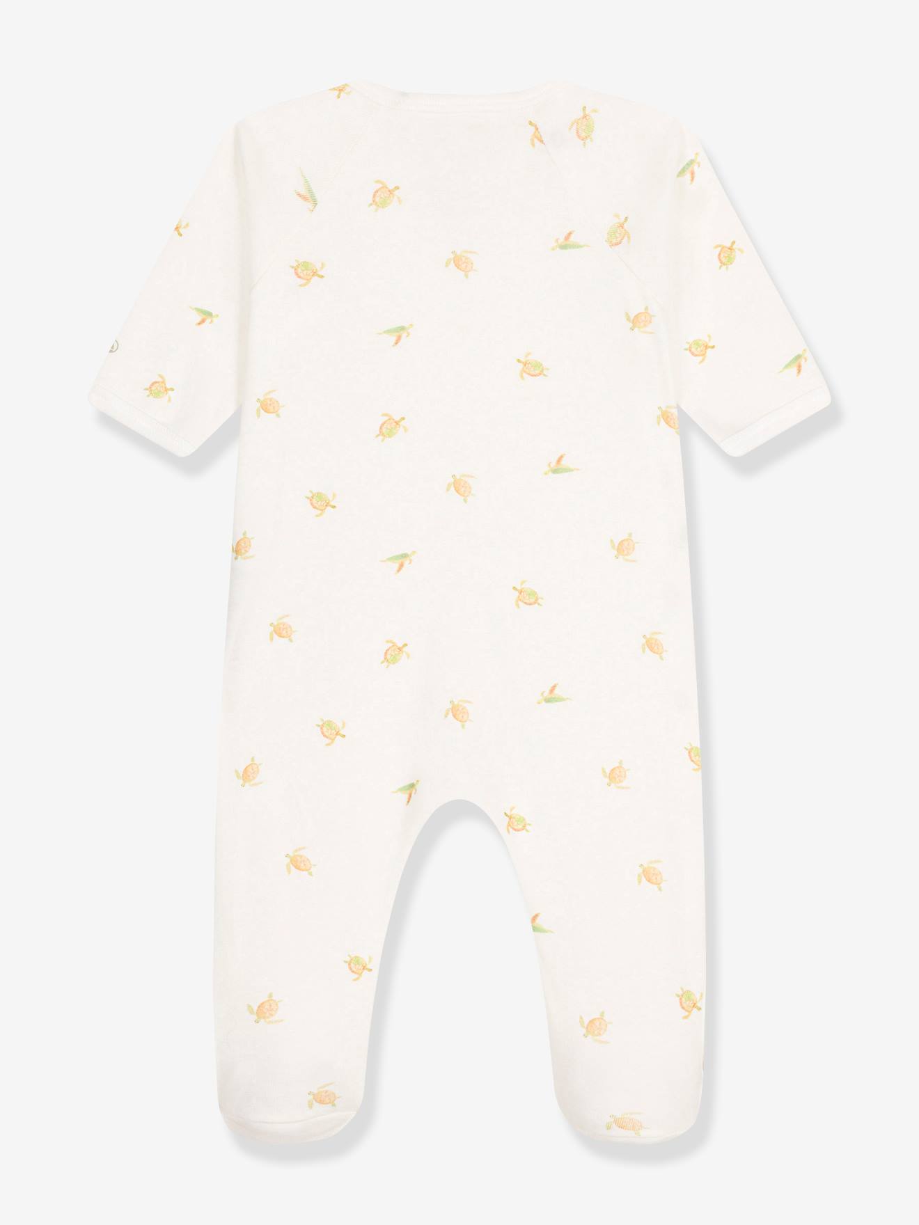 Petit Bateau Baby Strampler PETIT BATEAU - weiß bedruckt