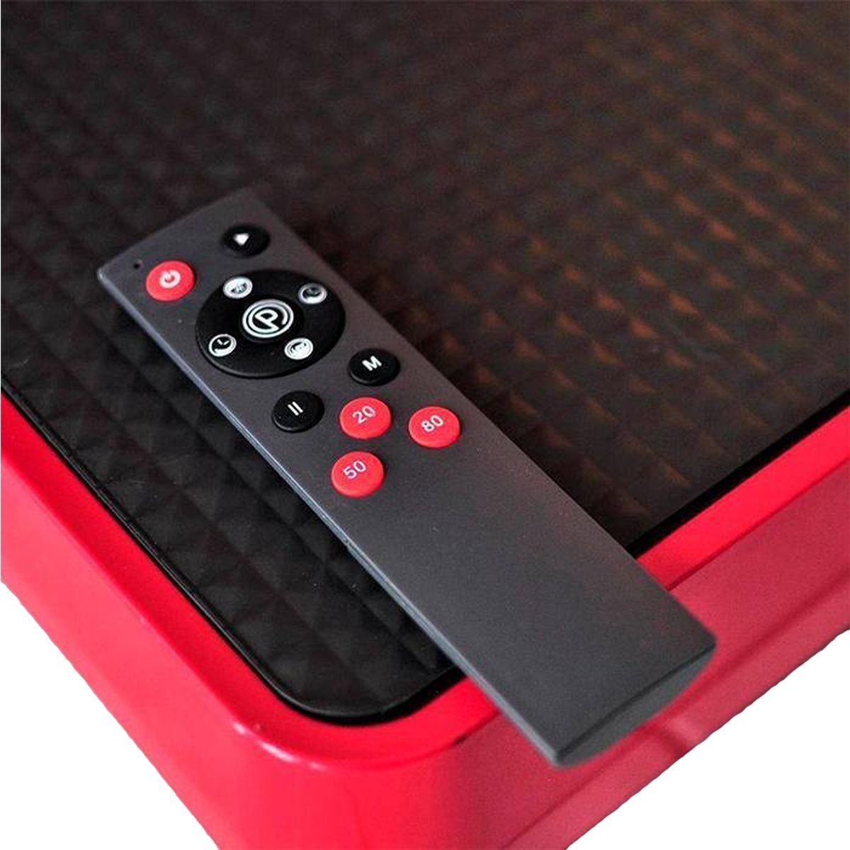 Gymform® Vibrationsplatte VibroMax Plus Trainingsplatte, 200,00 W, 99 Intensitätsstufen, (4 tlg), 10 Programme, inkl. Widerstandsbänder und Fernbedienung