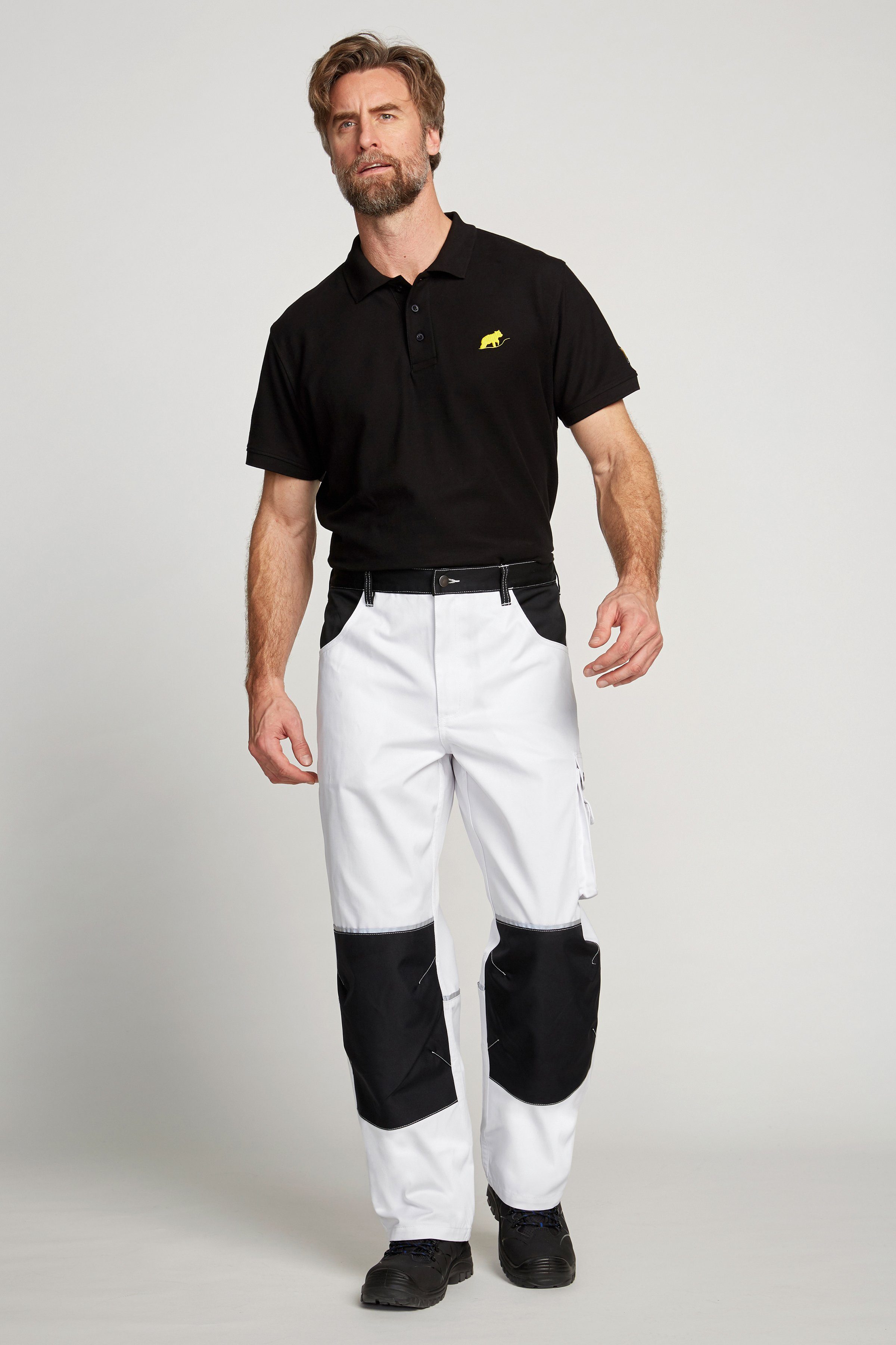 Northern Country Arbeitshose Worker (mit 8 Taschen) mit verstärktem Kniebereich, strapazierfähig, dehnbarer Bund