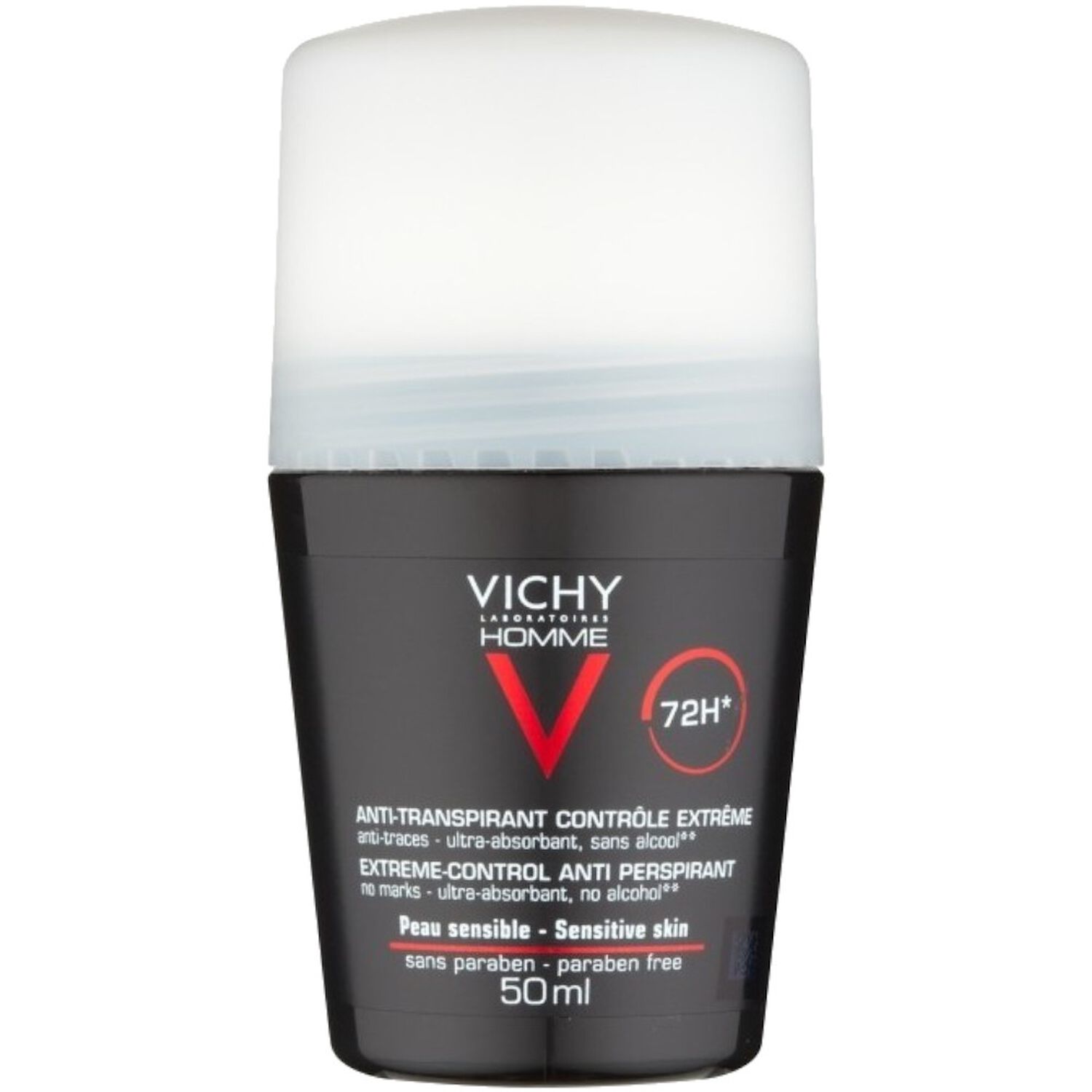 Vichy Homme Déodorant Roll-On Anti-Transpirant 72h 50 ml