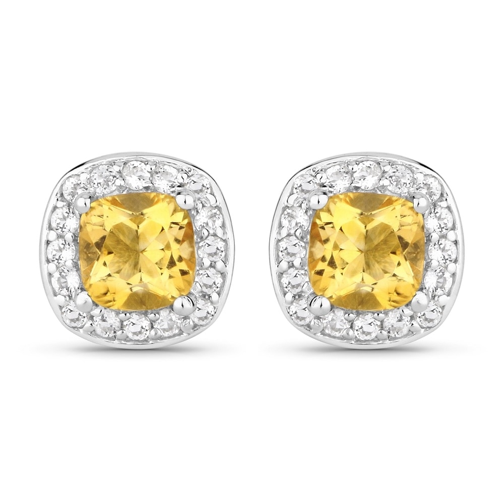 Rafaela Donata Boucles doreilles Argent sterling Citrine en Argent Bijoux