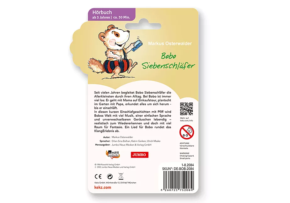 Kekz - Bobo Siebenschl&auml;fer - Geschichten f&uuml;r ganz Kleine mit Klang-Erlebnissen und Musik