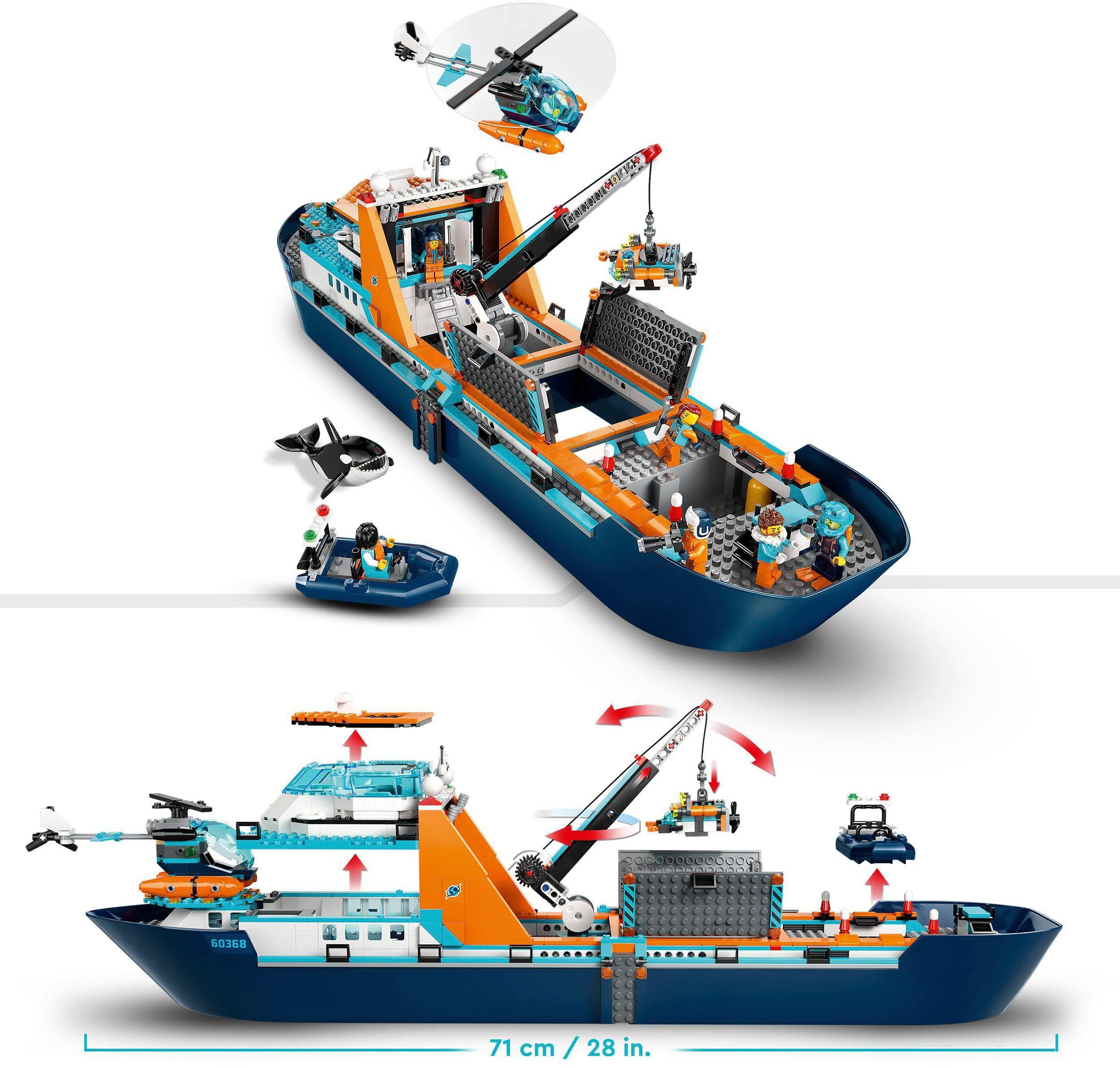 LEGO® Konstruktionsspielsteine Arktis-Forschungsschiff (60368), LEGO® City, (815 St), Made in Europe