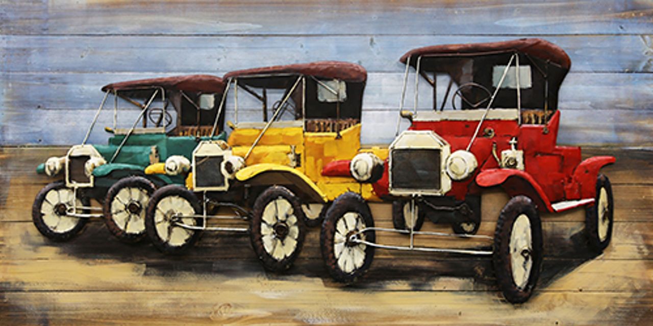 INTERIA Home&Living 3D Metallbild Oldtimer